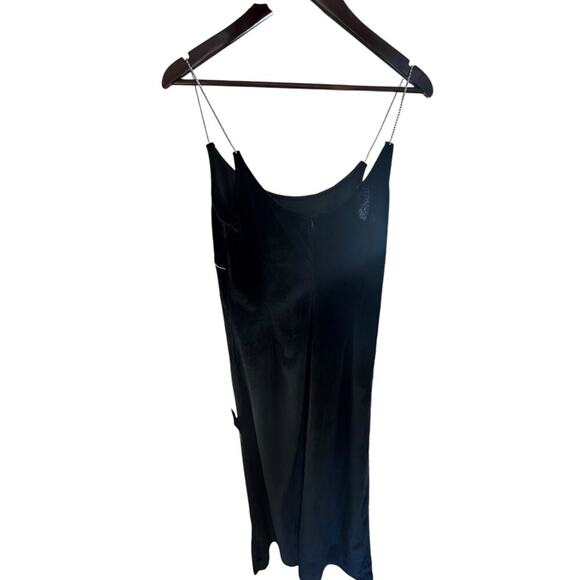 LULU’S NWT Gala Glam Black Velvet Rhinestone Cutout Mermaid Maxi Dress $88 MSRP - Picture 11 of 13
